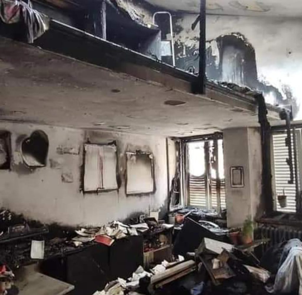 L'abitazione di Adriano Piattoni e Roberta Vitali andata distrutta in un incendio