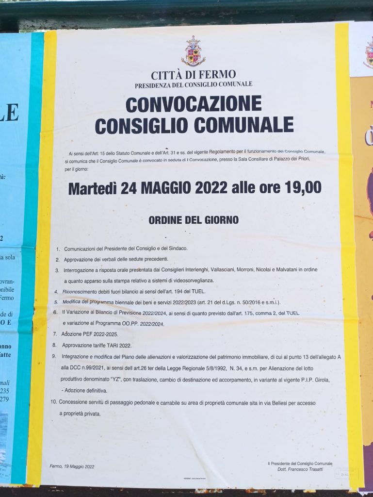 Consiglio Comunale del 24 Maggio 2022